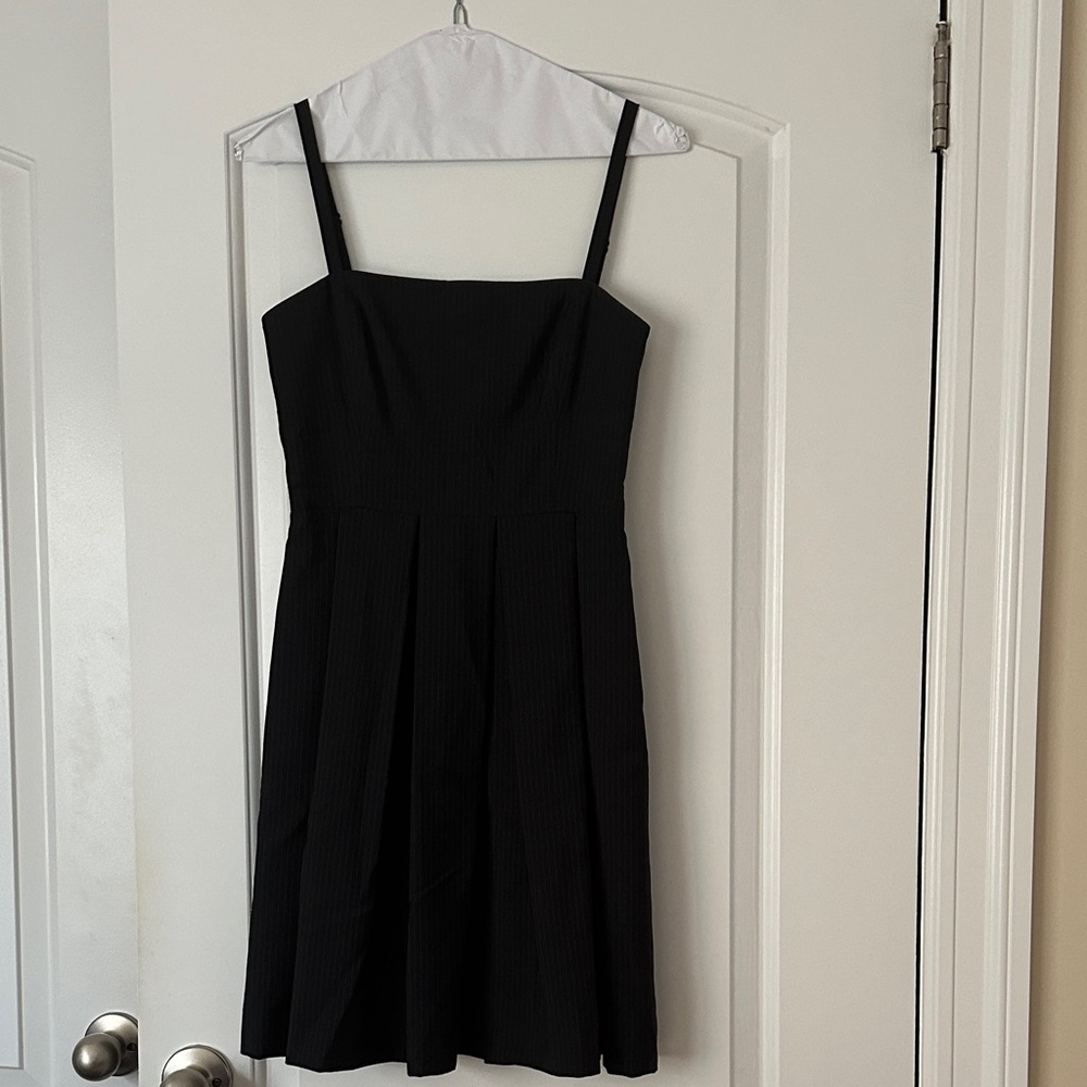 J. Crew Navy pinstripe Midi Dress